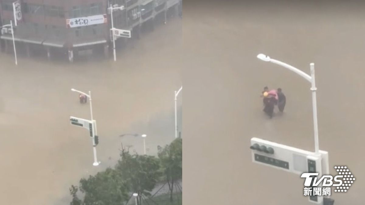 凱米颱風/臥床逃不了!高雄消防隊急救人 「涉水背病患」超暖畫面曝
