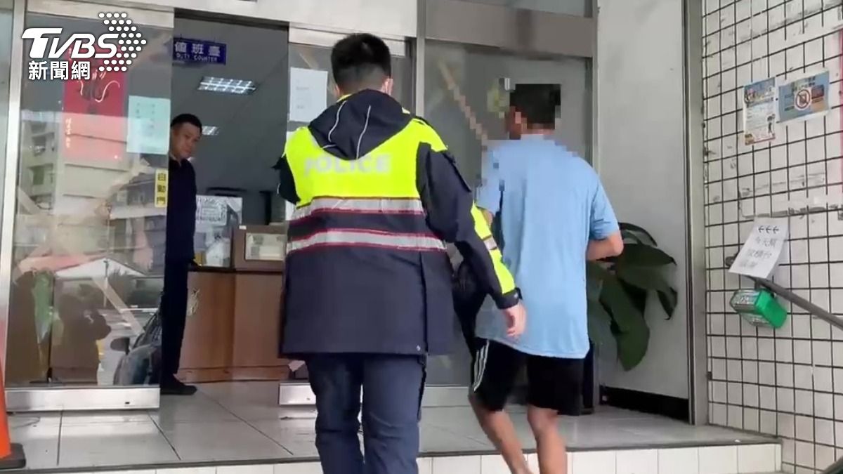 警方以車追人今早查獲肇事陳男到案。(圖/TVBS)