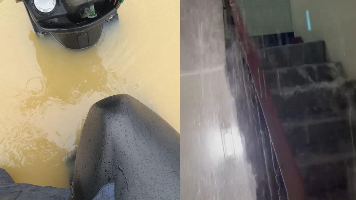 凱米颱風/雨彈狂炸彰化!路面淹成漂漂河 機車「半路拋錨」求救王惠美