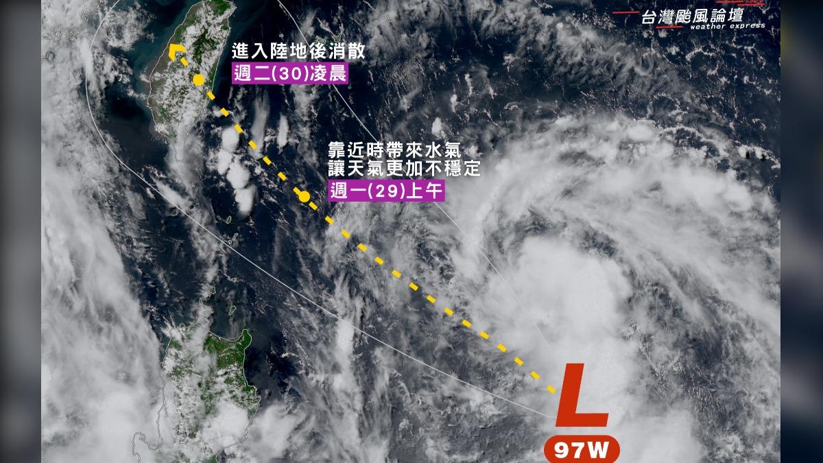 天氣／又有低壓接近台灣！專家曝成颱機率　1張圖看降雨趨勢