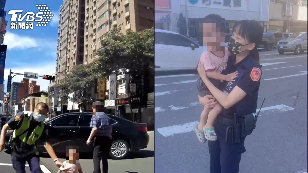 有片/台中阿公出車禍!3歲孫竄車流哭找人 女警姐姐抱抱仍飆淚
