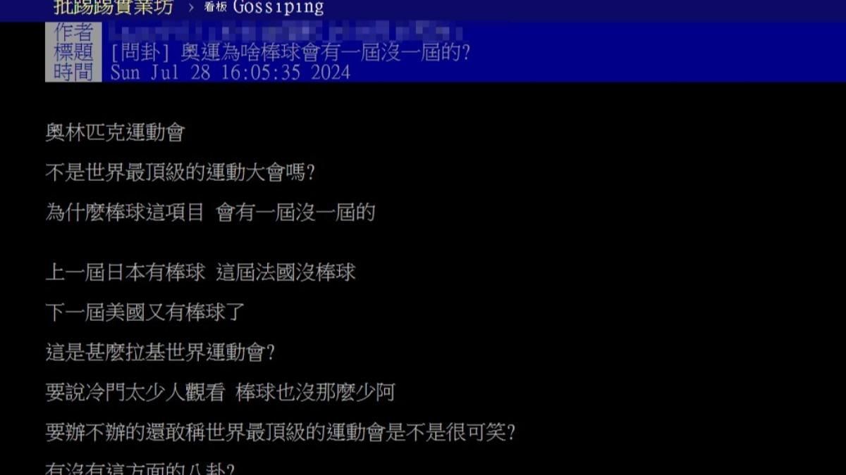網友在PTT上發出提問。(圖/翻攝自PTT)