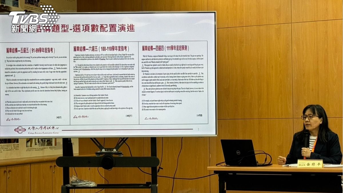 115年實施!學測英文篇章結構題選項「4選4」改為「5選4」