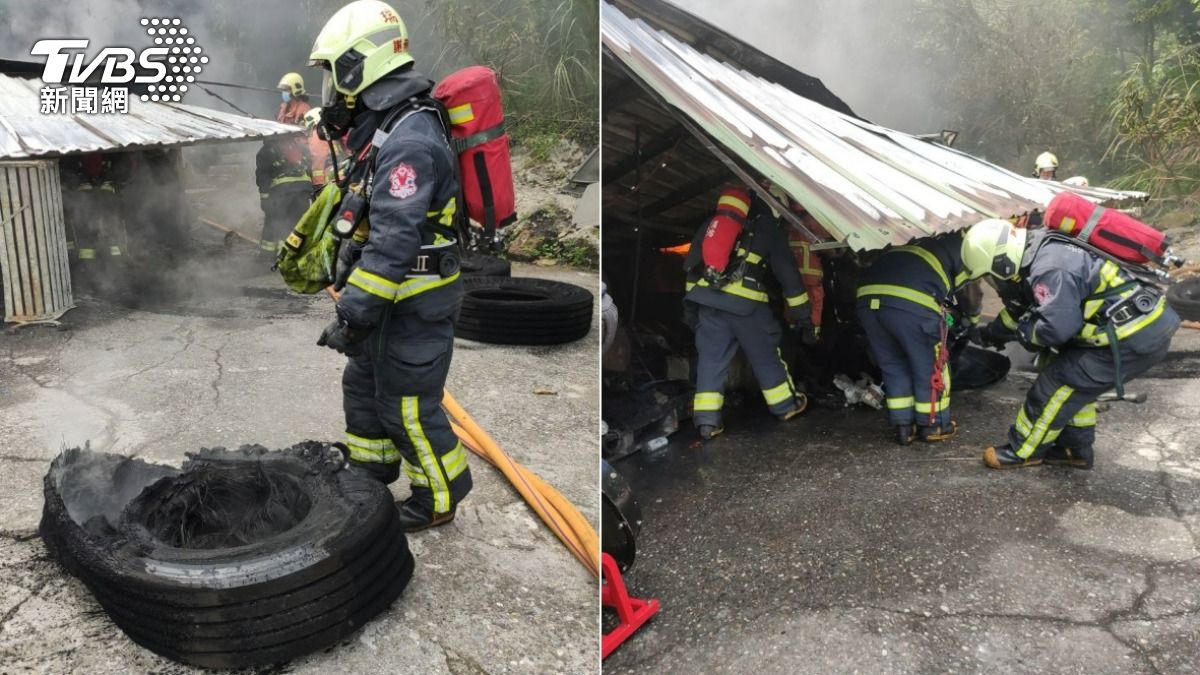 快訊/新北瑞芳鐵皮工寮爆炸起火…一旁還有油罐車 警消急灌救