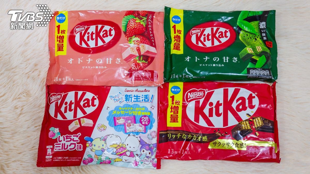 KitKat在日本有許多期間限定口味。(圖/達志影像Shutterstock)
