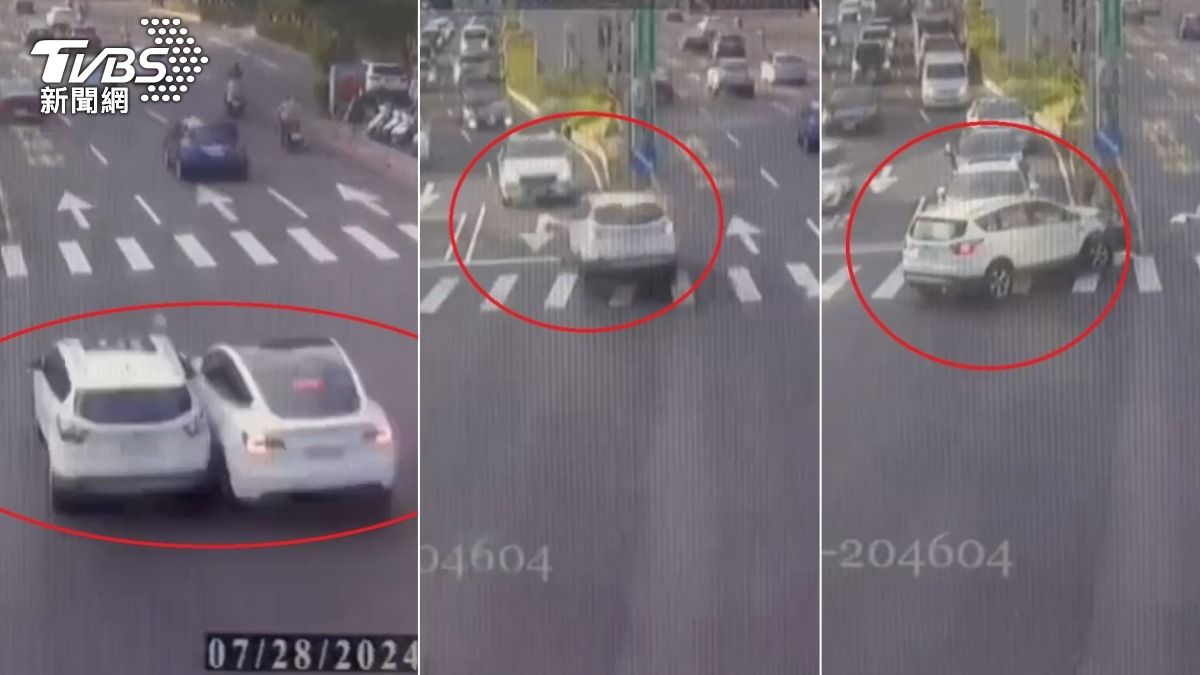疑自動駕駛釀禍!印度男開特斯拉鬼切 害休旅車衝護欄又被撞