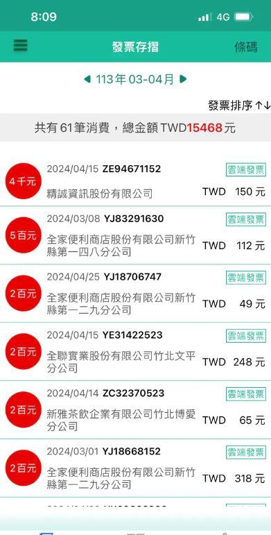 6筆錢刷一排。(圖/翻攝自Dcard)