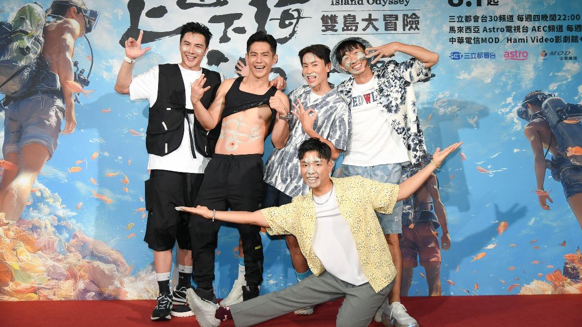 謝佳見、祖雄、八弟、MAX、黃仕傑出席記者會。（圖／三立提供）
