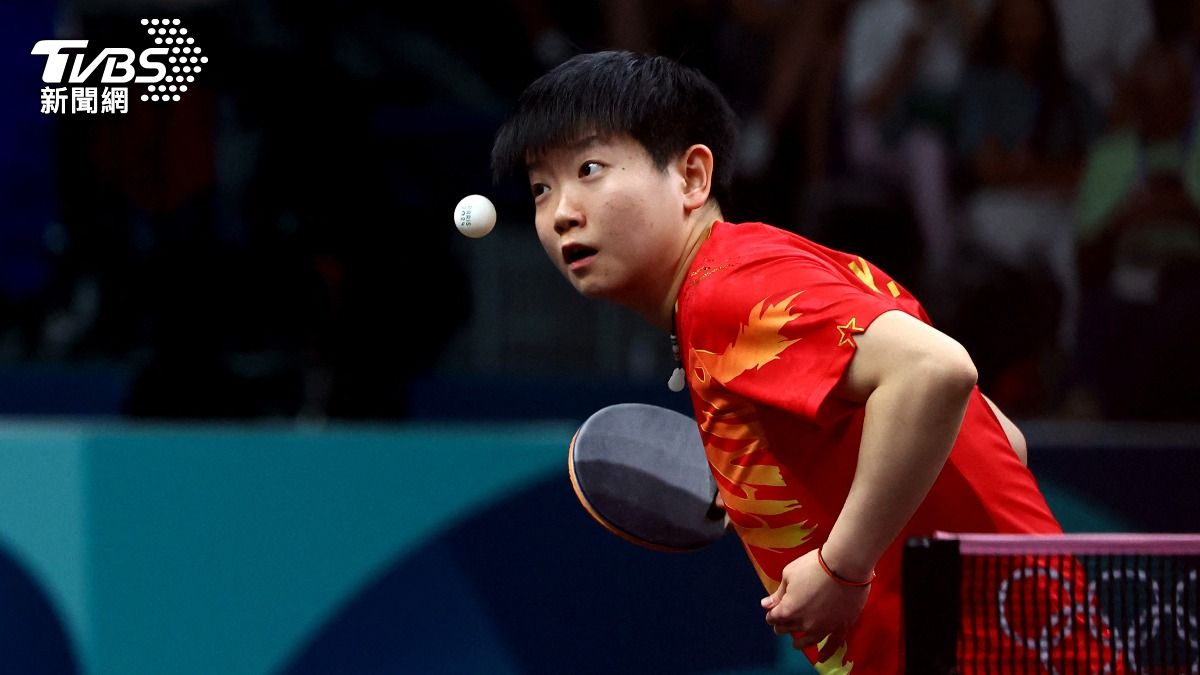 目前女單世界排名第1、23歲的大陸選手孫穎莎。(圖/達志影像路透社)