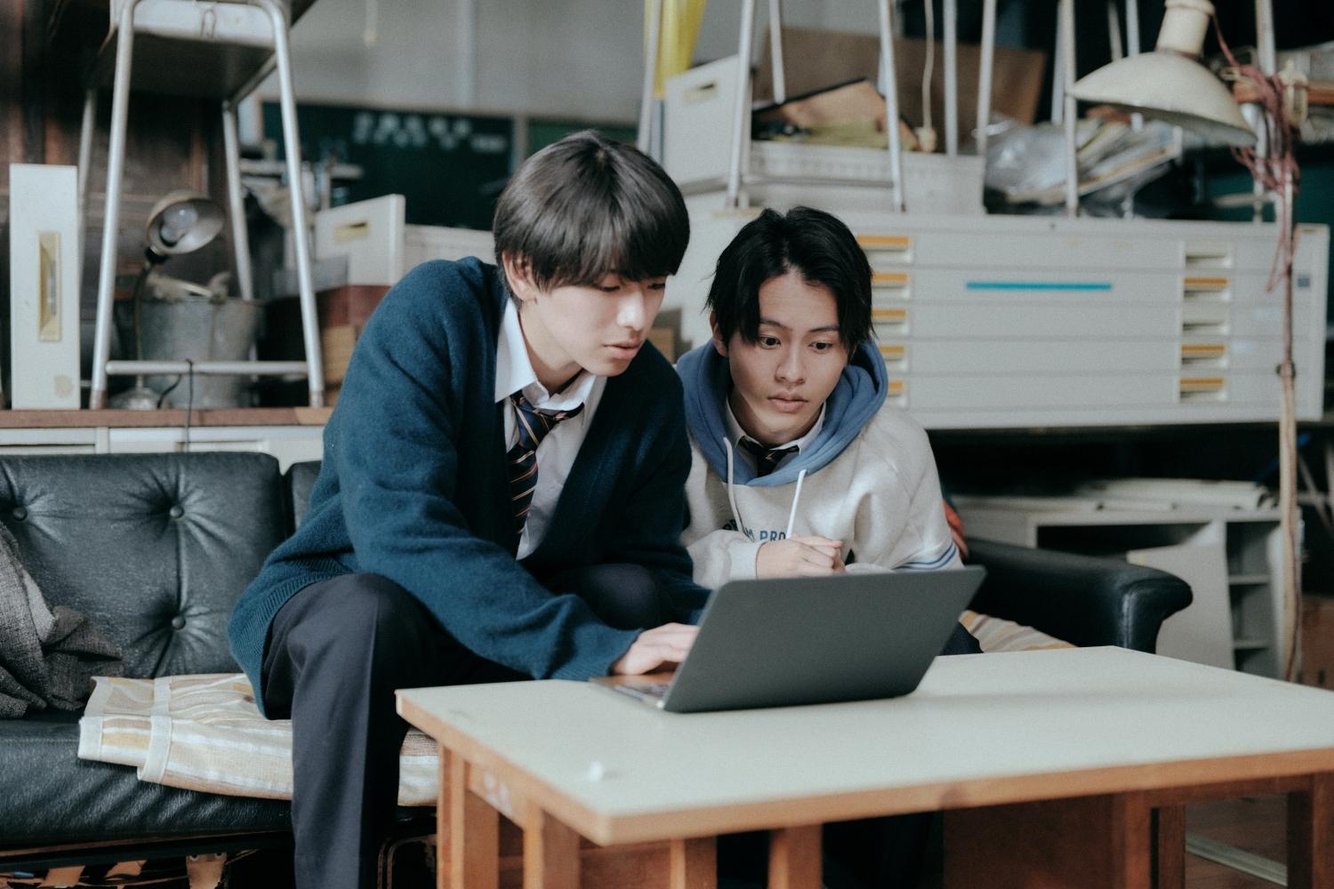 對於《我的草莓物語》能在全球上架,深田龍生(左)、矢花黎都相當興奮跟感激。(圖/©「マイストロベリーフィルム」製作委員会・MBS)