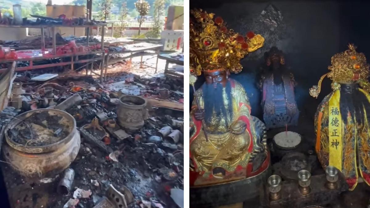 神蹟?南投泡麵土地公廟付之一炬 主委證實:神像金身無損
