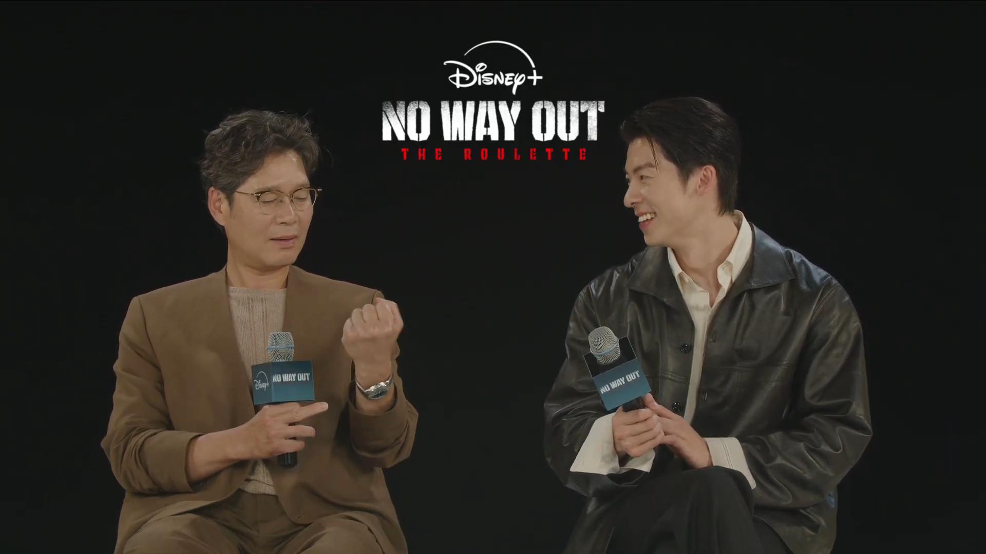 許光漢聊到跟劉宰明銬在一起的場面。(圖/Disney+提供)