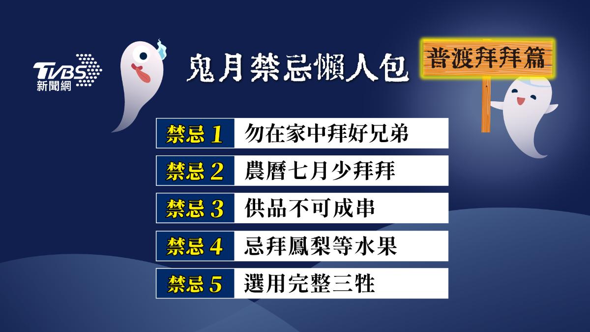 鬼月禁忌-農曆七月禁忌-鬼門開禁忌-中元普渡禁忌-拜拜禁忌