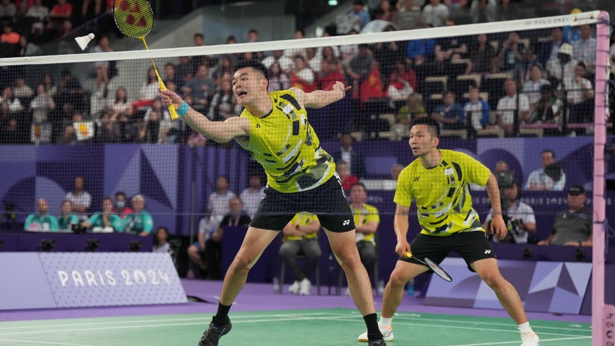 李洋、王齊麟在金牌戰對決大陸組合。(圖/中華奧會提供)