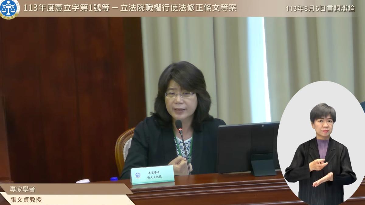 台灣大學法學院教授張文貞。（圖／TVBS）