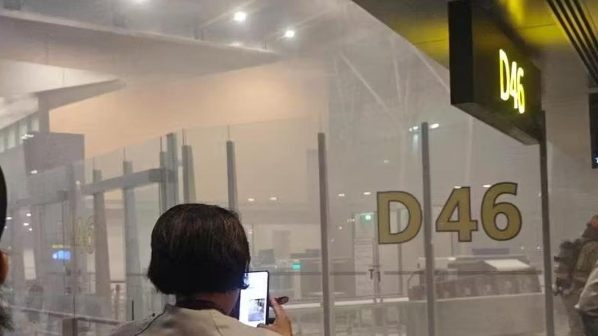 這起事件發生在樟宜機場第一航廈的D46登機口。(圖/翻攝自聯合早報)