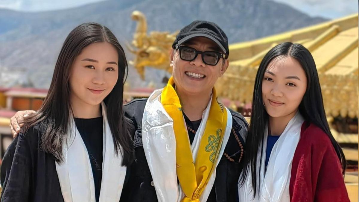 李連杰帶著2女兒一起前往。（圖／翻攝自李連杰IG）