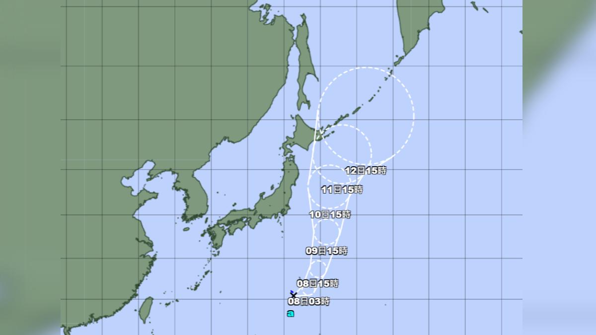 準颱風「瑪莉亞」往北衝!日氣象廳最新路徑:這幾天靠近關東、東北