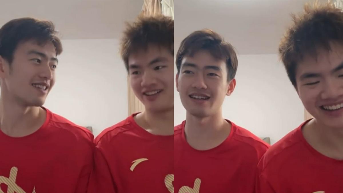 兩人逗趣互動引熱議。(圖/翻攝自微博)