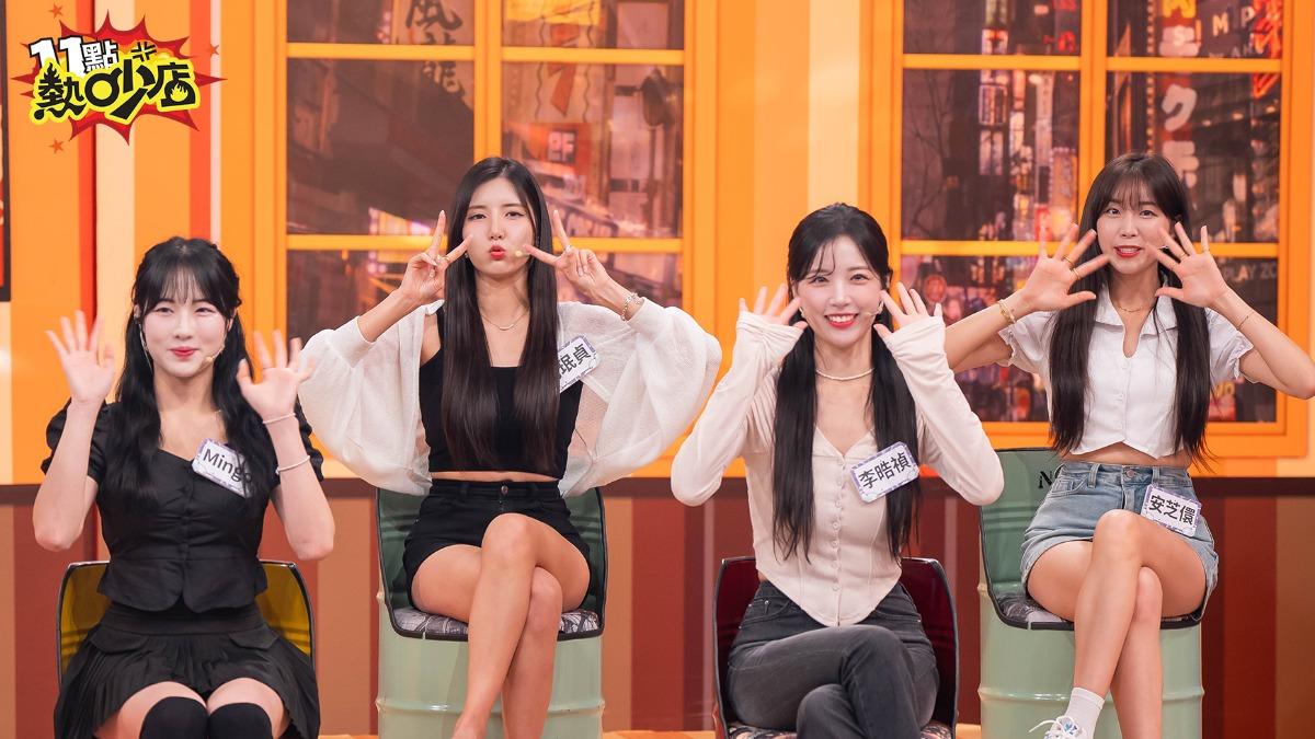 韓團代表安芝儇、李晧禎、南珉貞和Mingo上《11點熱吵店》。(圖/TVBS)