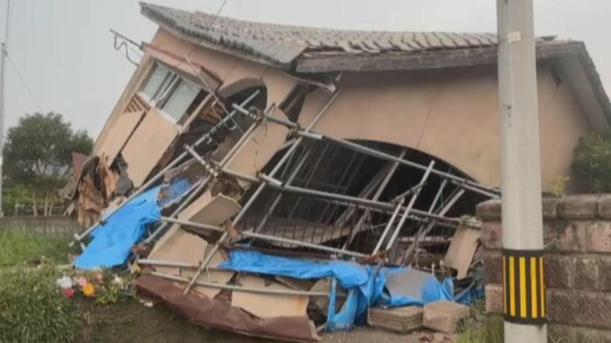 鹿兒島大崎町驚傳房屋倒塌。（圖／翻攝自TBS）