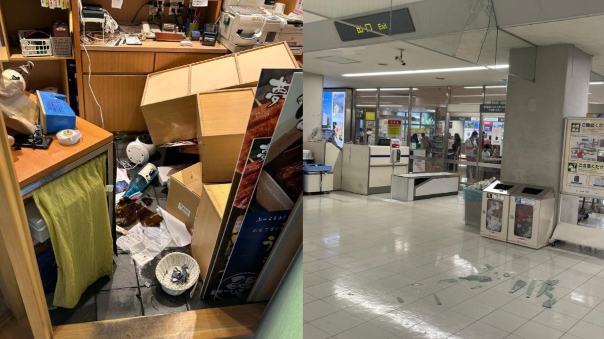 宮崎7.1強震機場慘況曝!民眾急往高處避難 跑道一度關閉