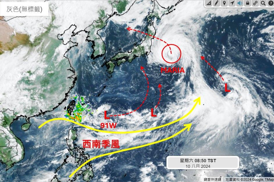 專家指出,颱風發生位置、路徑走向,不排除更接近台灣。(圖/翻攝自天氣職人-吳聖宇臉書)