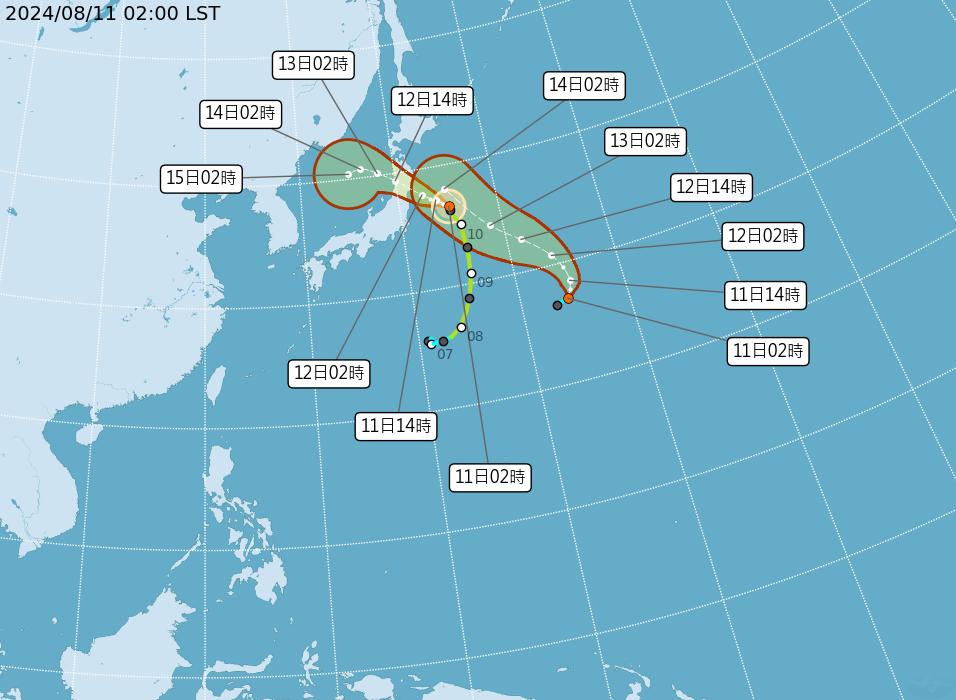 瑪莉亞颱風、熱帶低壓最新路徑曝光。(圖/中央氣象署)