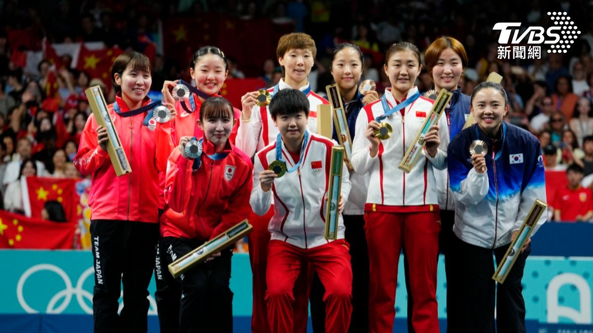 巴黎奧運／金牌夢碎！日本連2屆奪銀　中國桌球女團「5連霸」