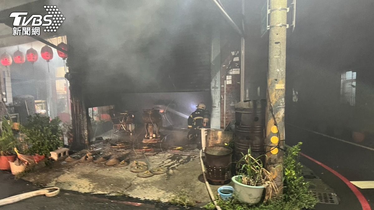 高雄私人神壇暗夜遭遇火警，釀成1死3傷的悲劇。（圖／TVBS）