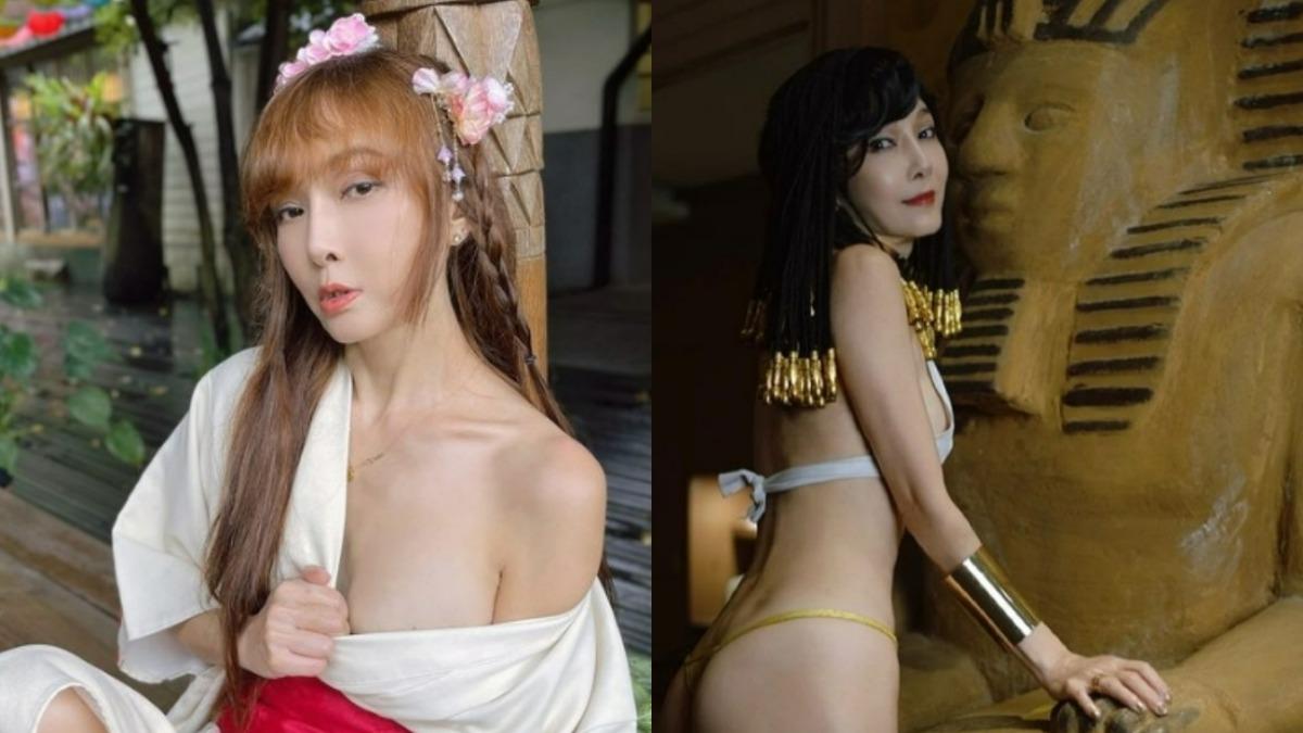 58歲美魔女胡文英脫了!穿小丁「神秘三角洲」看光 2片布渾圓包不住
