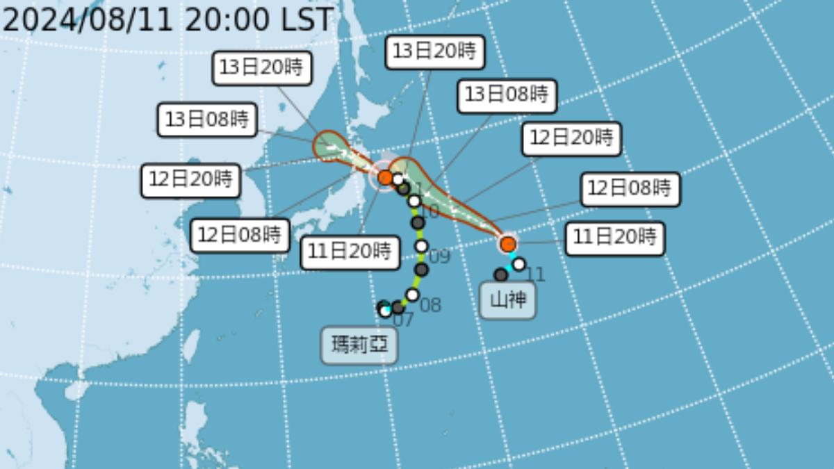 天氣/山神輕颱今晚生成 氣象署曝「未來路徑」:對台無影響