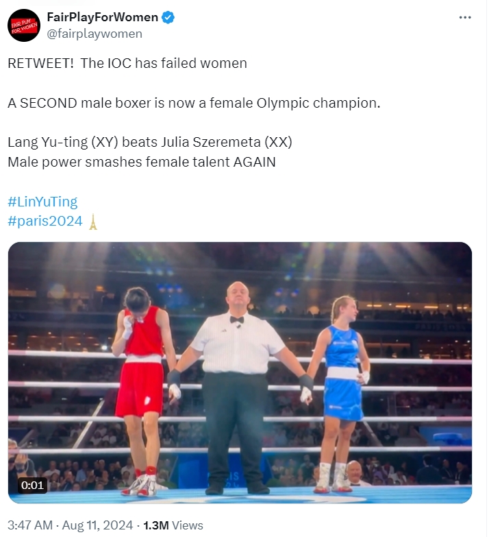 「Fair Play For Women」在「X」上持續發文攻擊林郁婷。（圖／翻攝自X）