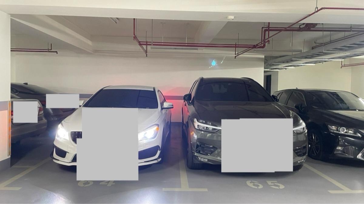 原Po在網路論壇上分享停車場實景。(圖/翻攝自PTT)