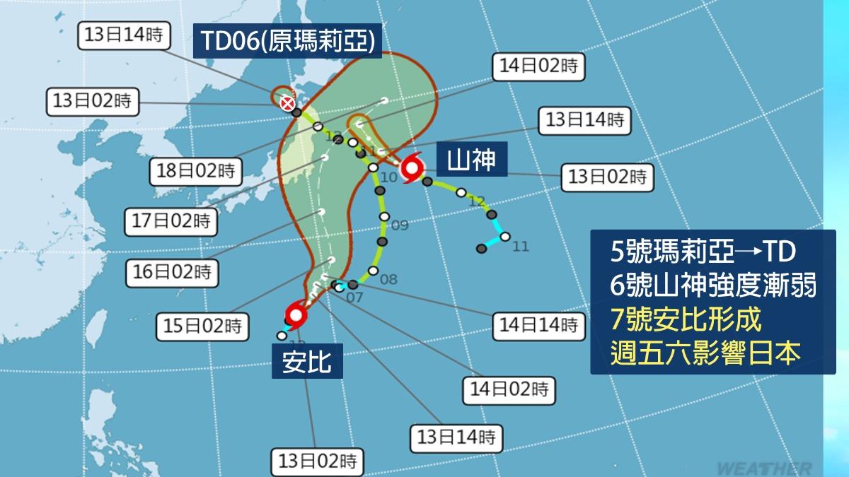 颱風路徑-颱風-颱風安比-雙颱