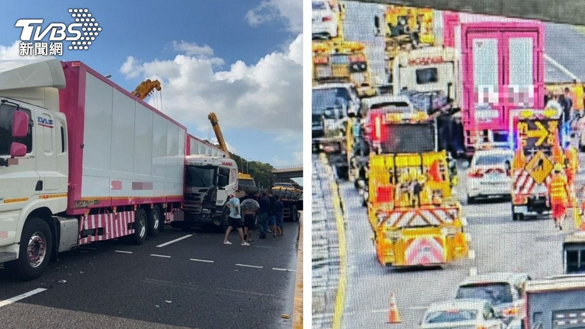 天雨路滑釀禍?國道2公里內7件車禍 19車撞成團畫面曝