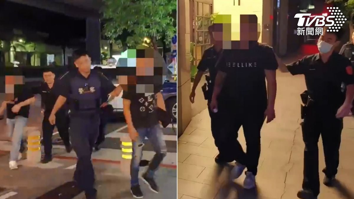 警方逮捕6名行兇的惡煞。(圖/TVBS)