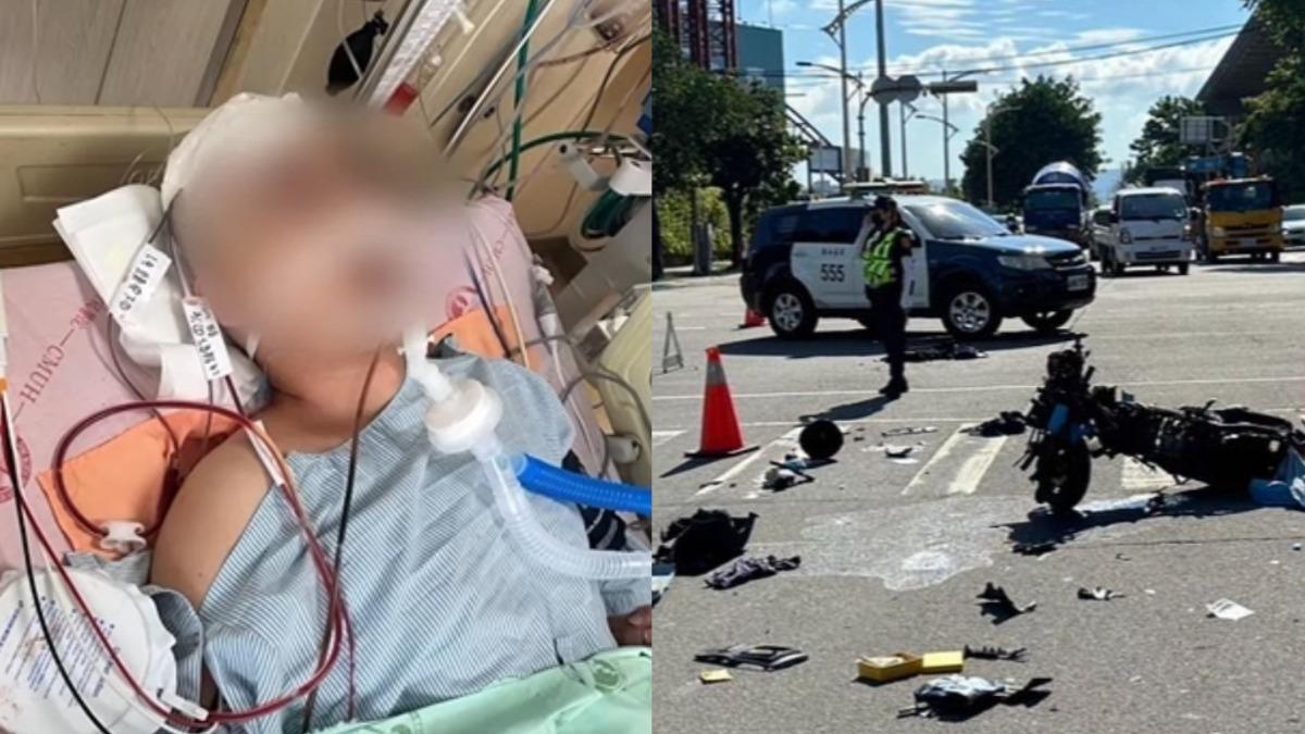 獨/集氣!台中男遭砂石車撞斷左腿 昏迷30天「不敢告訴嬤」