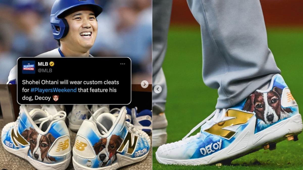 Decoy陪比賽!大谷翔平「球員周」穿特製球鞋 兩側有愛犬