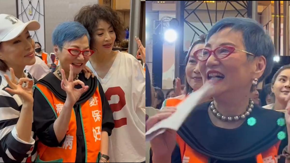 張小燕捲「黃子佼風波」後罕見公開出席活動! 手舞足蹈、開心燦笑模樣曝