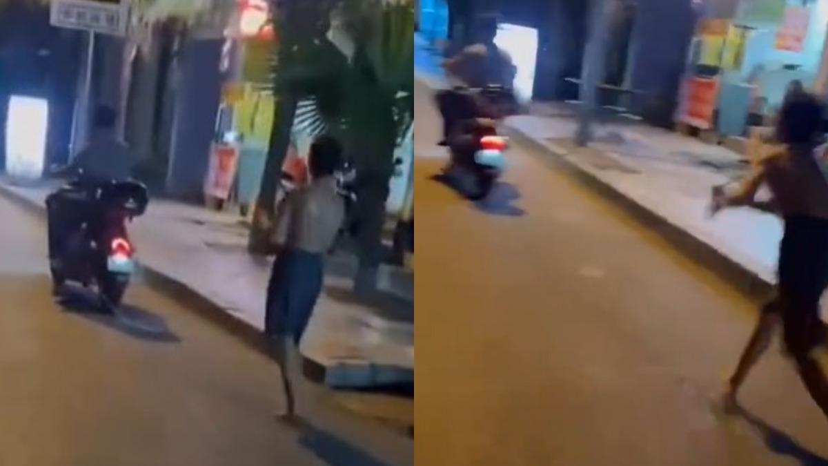 鐵鍊拴兒「騎車拖著跑」!逼赤腳踩馬路 陸狠父:太皮欠教育