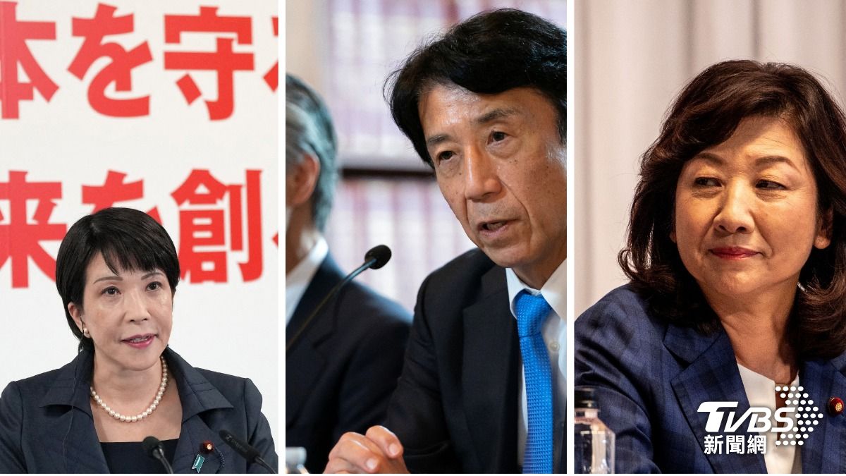 圖左至右:高市早苗、齋藤健、野田聖子。 (圖/達志影像路透社)