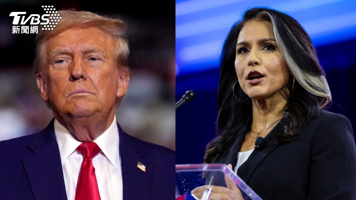 川普找來前民主黨人、曾在辯論中電爆賀錦麗的加芭德(Tulsi Gabbard)特訓。(圖/達志影像美聯社)