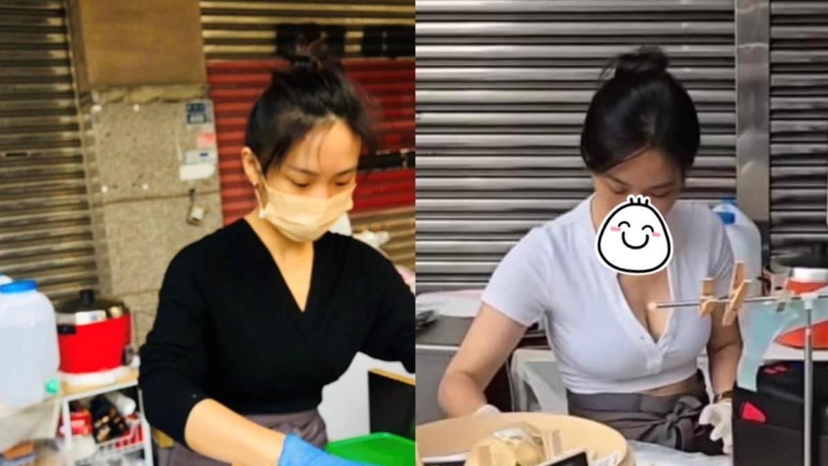 飯糰攤的可愛闆娘也引發社團討論。(圖/翻攝自高雄揪出遊臉書社團)