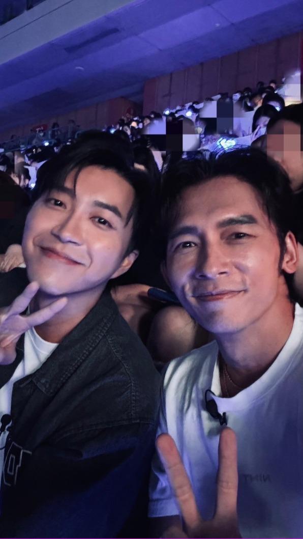 江宏傑、温昇豪朝聖super junior演唱會。(圖/伊林提供)