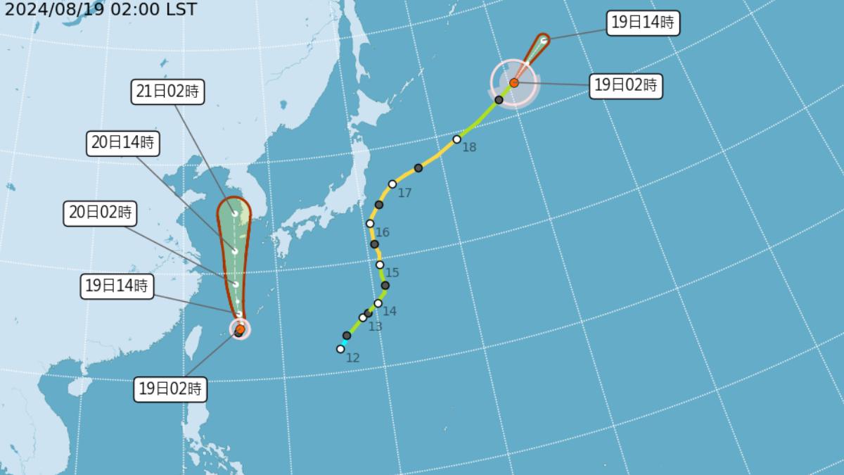 雲雀路徑。(圖/中央氣象署)