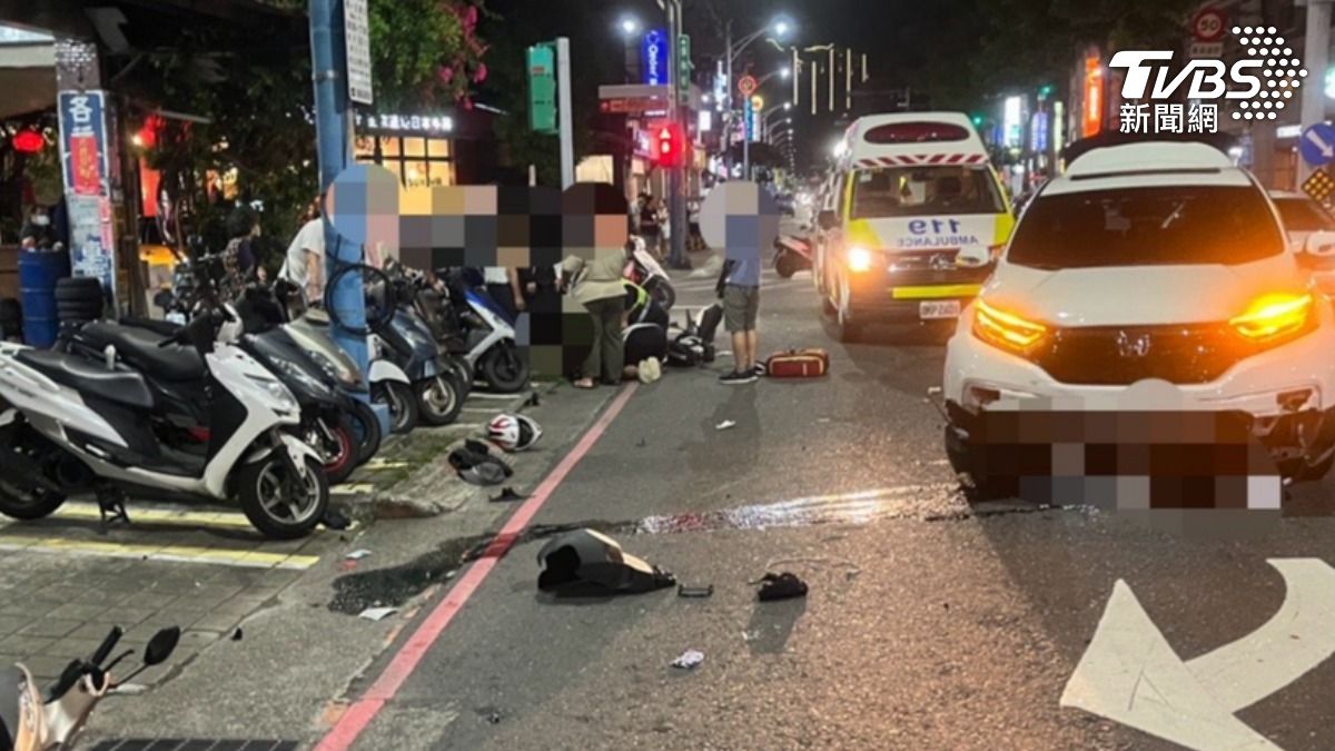 該路口本月初也傳出死亡事故，導致1名騎士傷重死亡。（圖／TVBS）