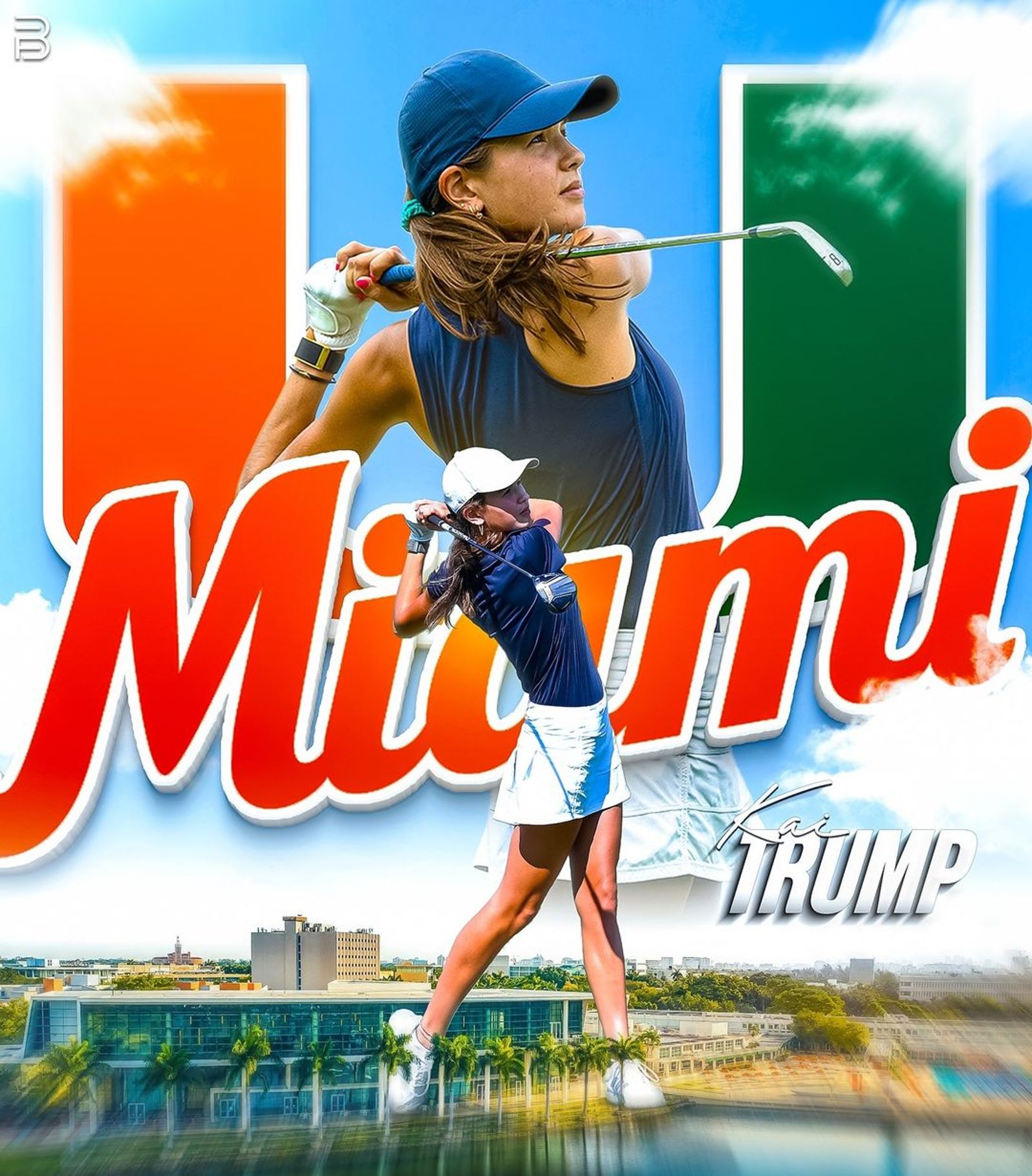 凱伊入選邁阿密大學校隊。(翻攝kaitrumpgolfer IG)