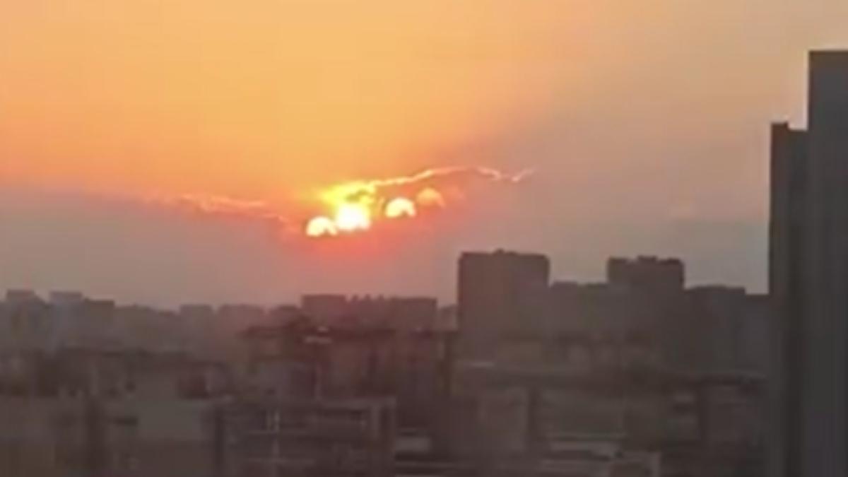7顆太陽奇觀。(圖/翻攝自 微博)