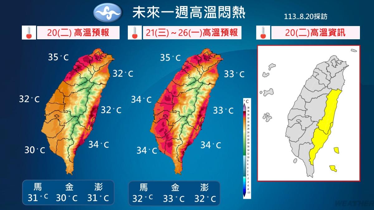 未來一週高溫悶熱。(圖/TVBS)